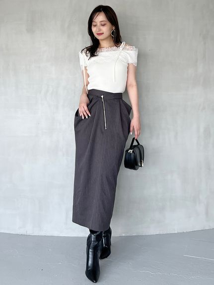 スカート Shimapu Chacott BALANCE タフタAラインスカート / Chacott