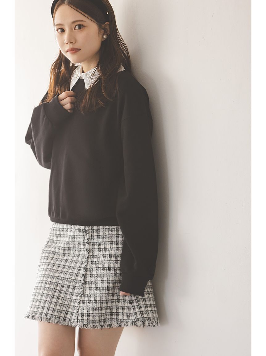 新品未使用タグ付き　スナイデル　ツイードミニスカート　サイズ　1 ツイードミニスカート｜SNIDEL スナイデル