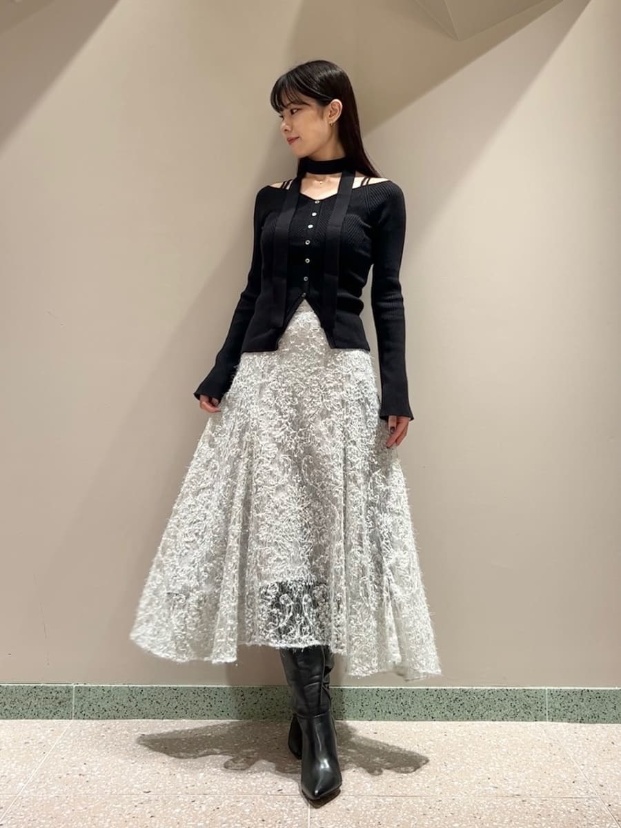 新作新品タグ付き　スナイデル♡ ファブリックイレヘムフレアスカート ファブリックイレヘムフレアスカート(ロングスカート)｜スカート