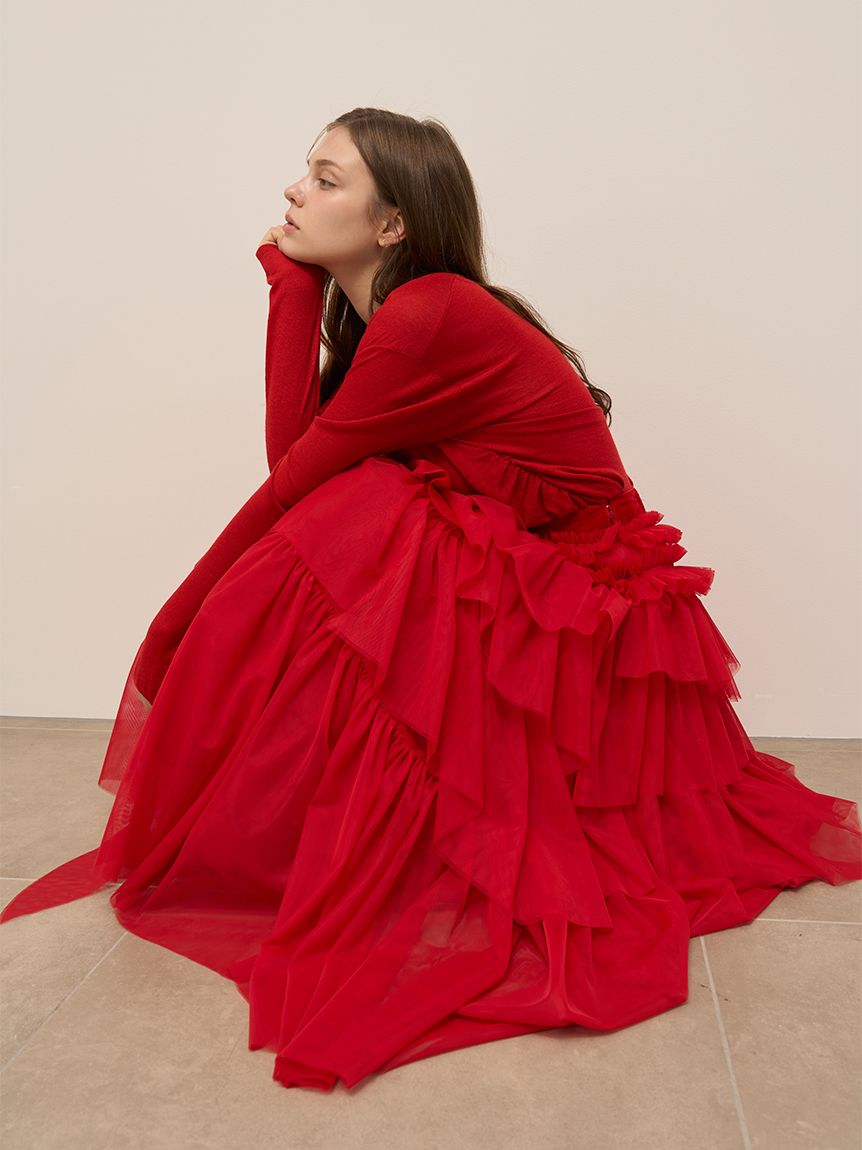 チュールボリュームスカート(ロングスカート)｜スカート｜SNIDEL