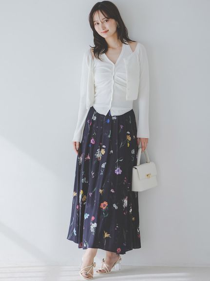 フローラルプリントフレアスカート(ロングスカート)｜スカート｜SNIDEL