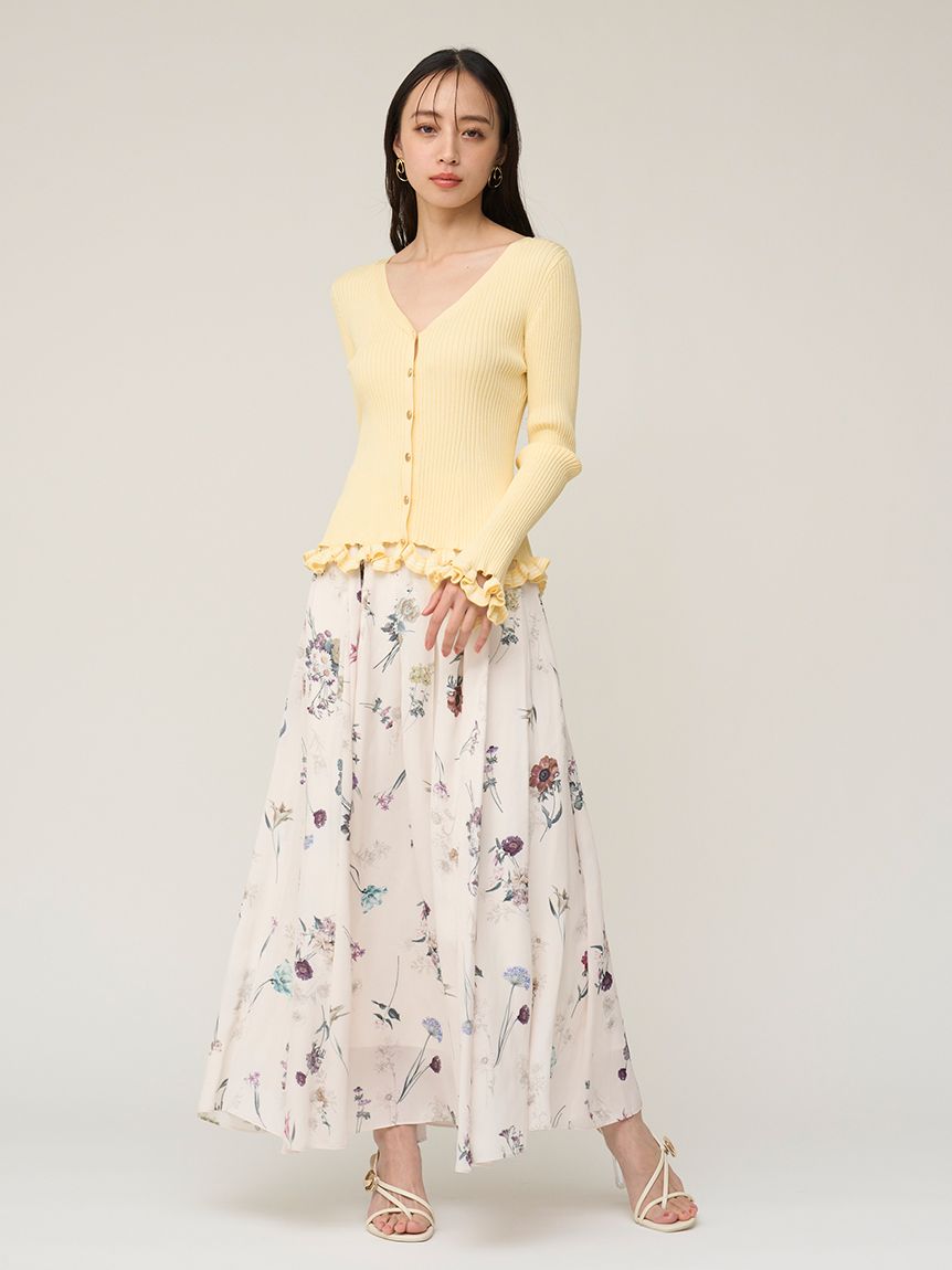 フローラルプリントフレアスカート(ロングスカート)｜スカート｜SNIDEL