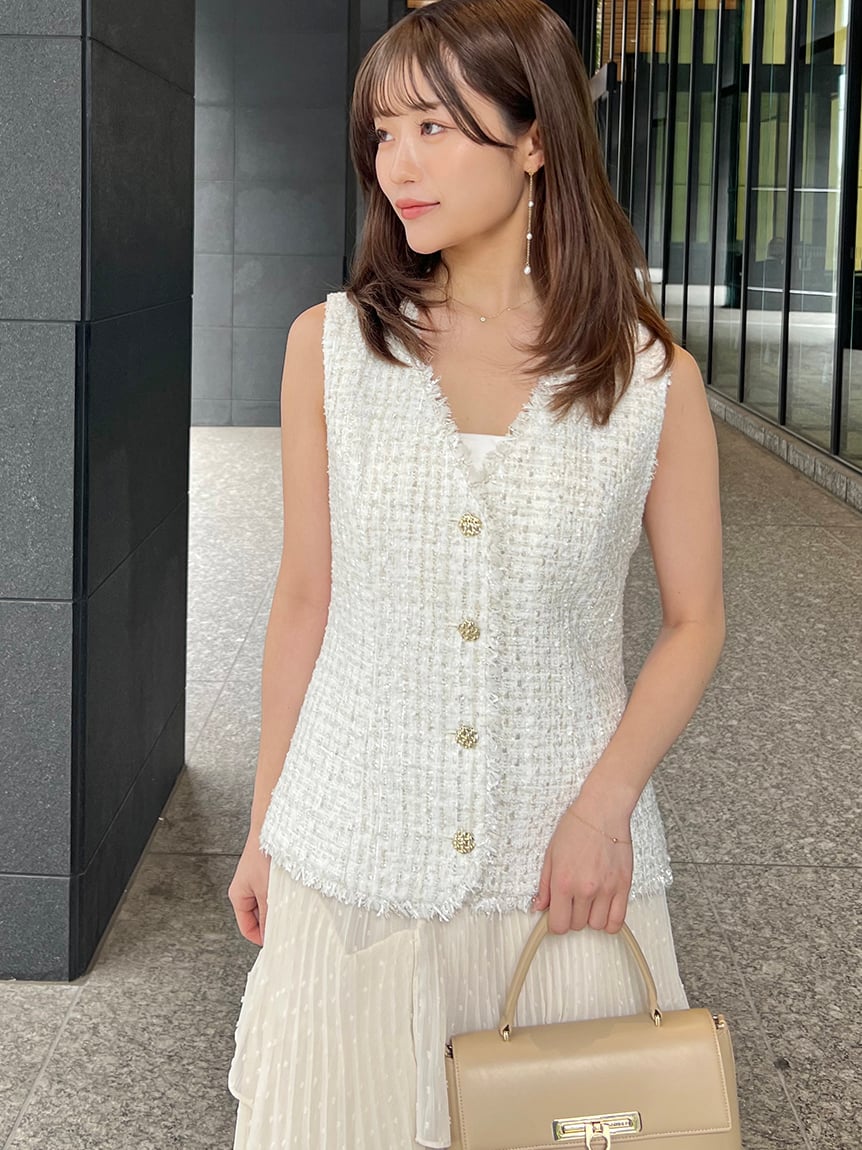Amazon | [スナイデル] バリエツイードジレ レディース