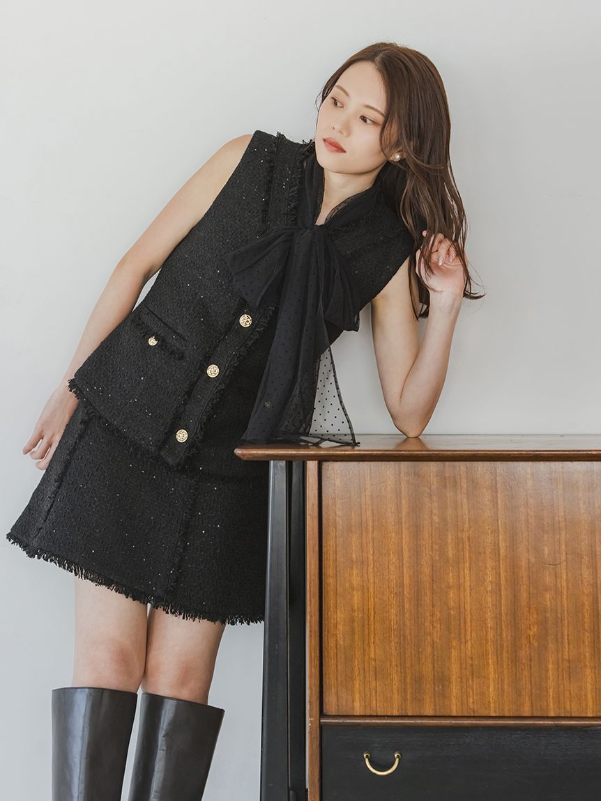 ツイードジレ(ベスト・ジレ)｜アウター｜SNIDEL(スナイデル)の通販