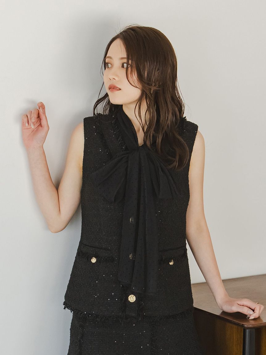 SNIDEL スナイデル ツイード ジレ セール】ツイードジレワンピース（ワンピース）｜SNIDEL