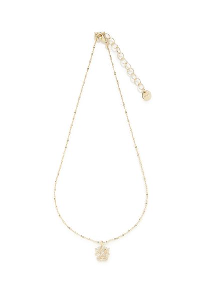 ストーンモチーフネックレス(GLD-F)