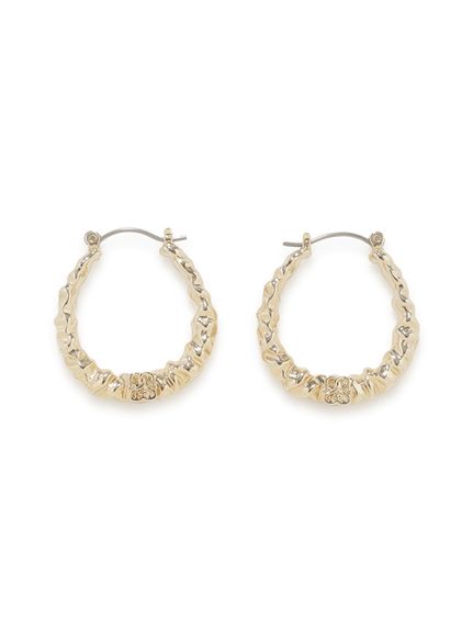 ニュアンスロゴフープピアス(GLD-F)