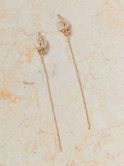 ツイストチェーンイヤリング(ピアス・イヤリング)｜アクセサリー