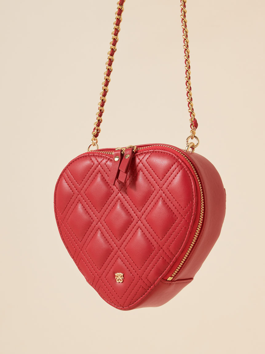 【WEB限定/Heart collection】ハートキルティングバッグ(RED-F)