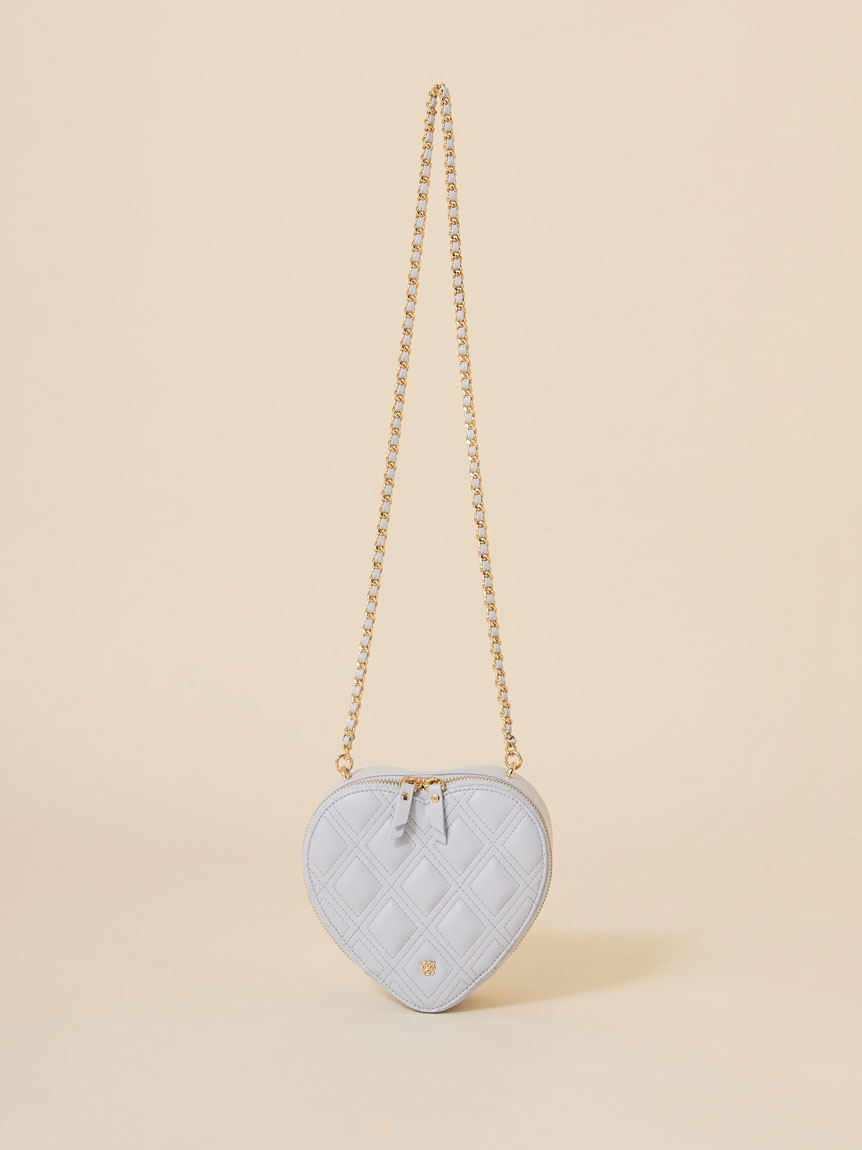 【WEB限定/Heart collection】ハートキルティングバッグ(LBLU-F)