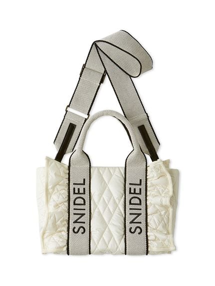 SNIDEL ホワイト キルティング トートバッグ SNIDEL HOME（スナイデルホーム）の「キルティングバッグ