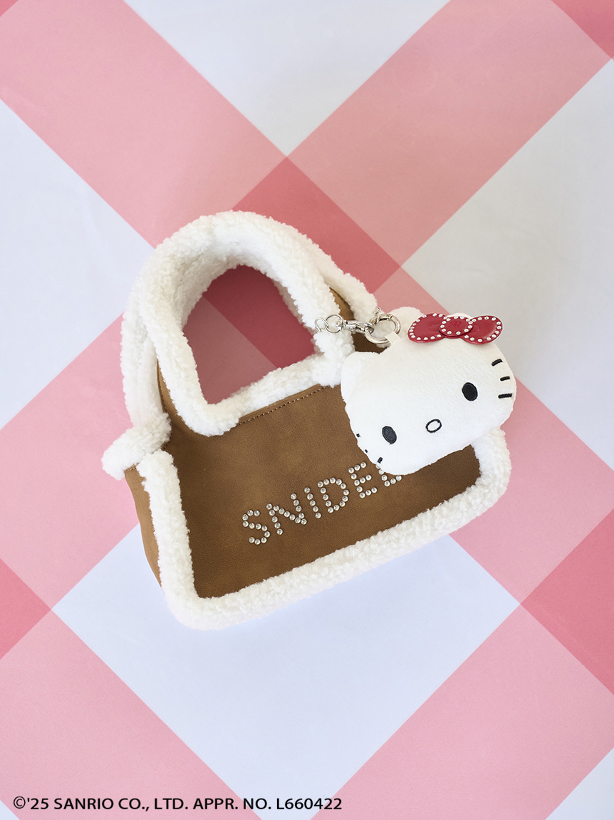 SNIDEL ファー ハンドバッグ & ハローキティ キーチェーン SNIDEL ファー ハンドバッグ & ハローキティ キーチェーン