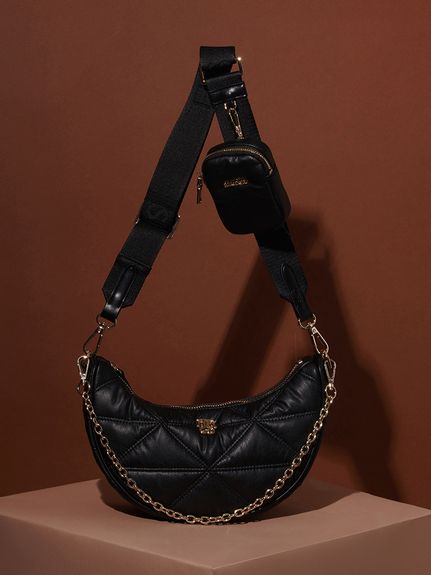 ♥超美品♥スナイデル SNIDEL ミディバッグ ブラック ショルダーバッグ SNIDEL（スナイデル）の「メタルモチーフミニバッグ（ショルダー