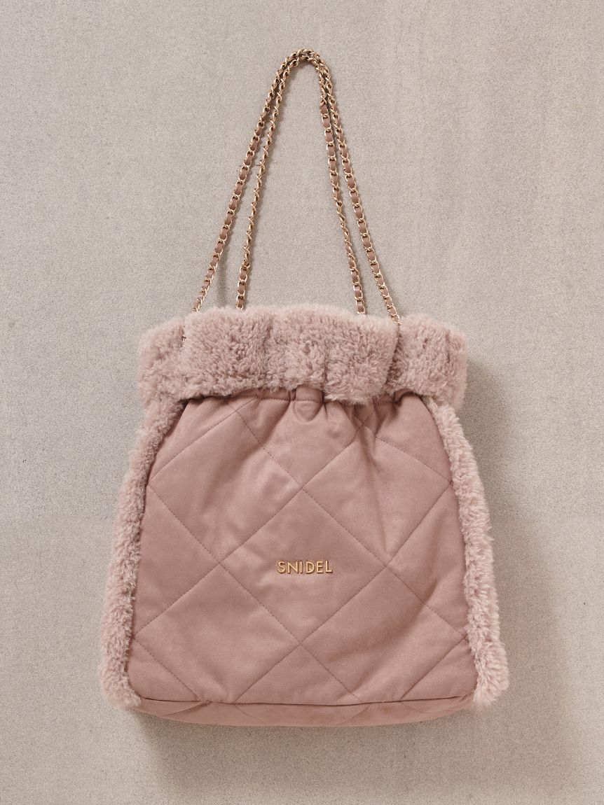 WEB限定/ボアコレクション】キルティングチェーンバッグ