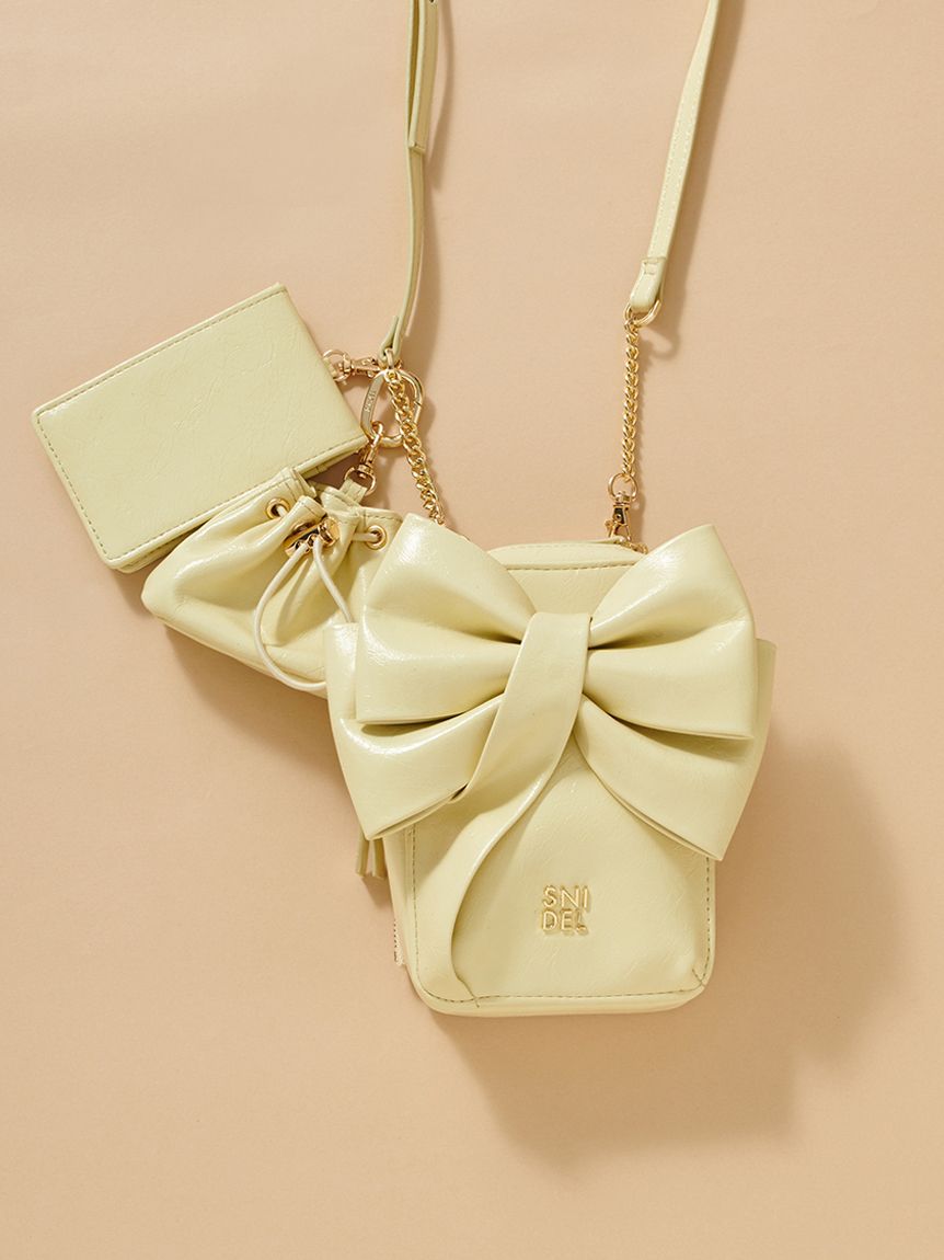 リボンショルダーバッグ サマンサベガ SAMANTHAVEGA キルティングアクセントリボン