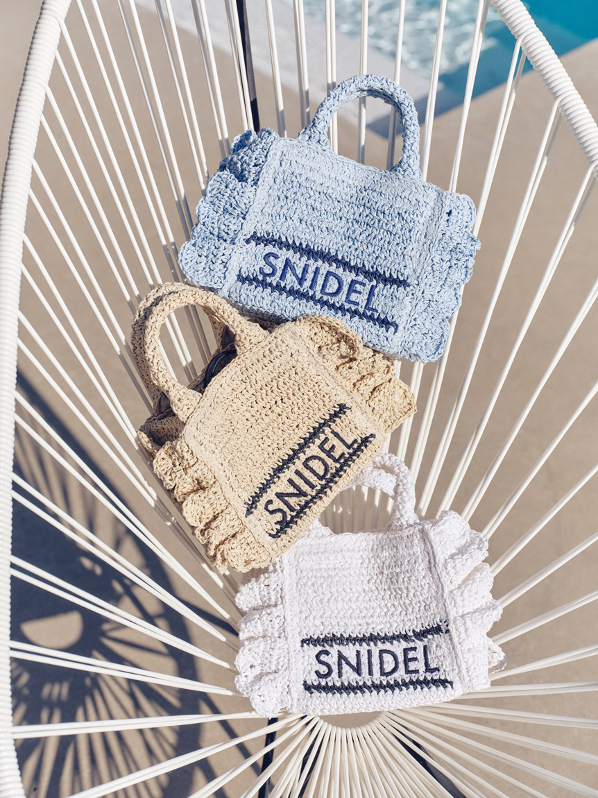 SNIDEL フリルペーパーバッグ　新品未使用タグ付き✿︎ SNIDEL - snidel スナ フリルペーパーバッグ 白の通販 by