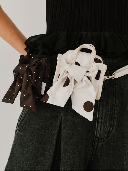 SNIDEL チェック柄ショルダーバッグ ロゴバッグ(ハンドバッグ)｜バッグ 
