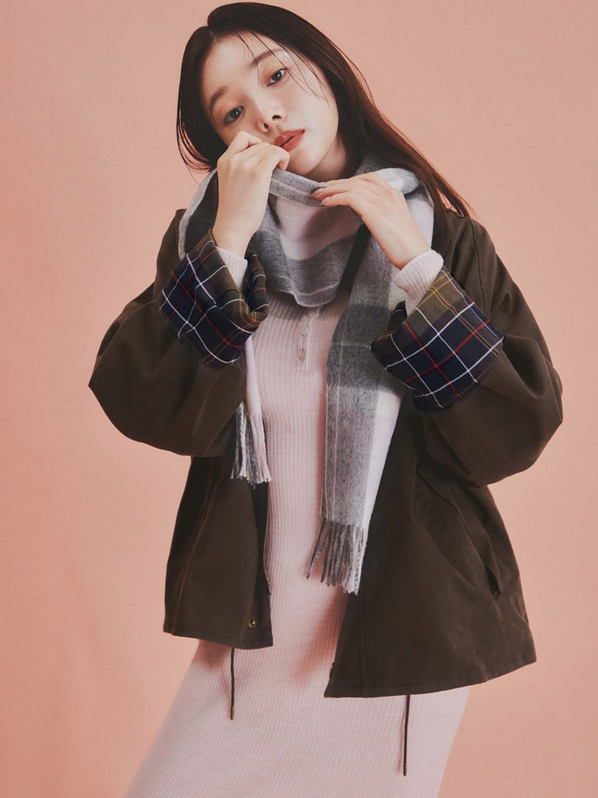 BARBOUR ブラック ハーフコート&BARBOURマフラー Barbour】マフラー(ストール・スカーフ)｜雑貨｜SNIDEL