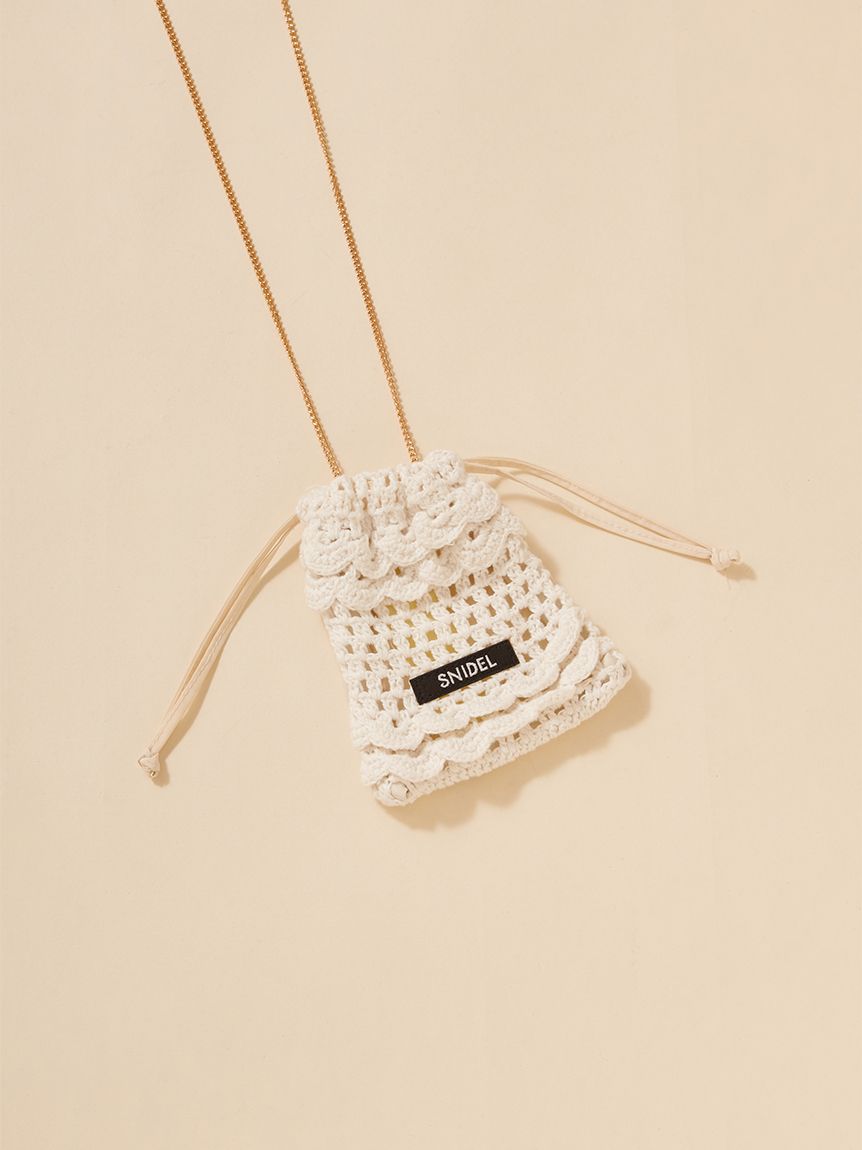 [美品]SNIDEL フリルミニショルダーバッグ ベージュ フリルミニショルダー(その他)｜アクセサリー｜SNIDEL
