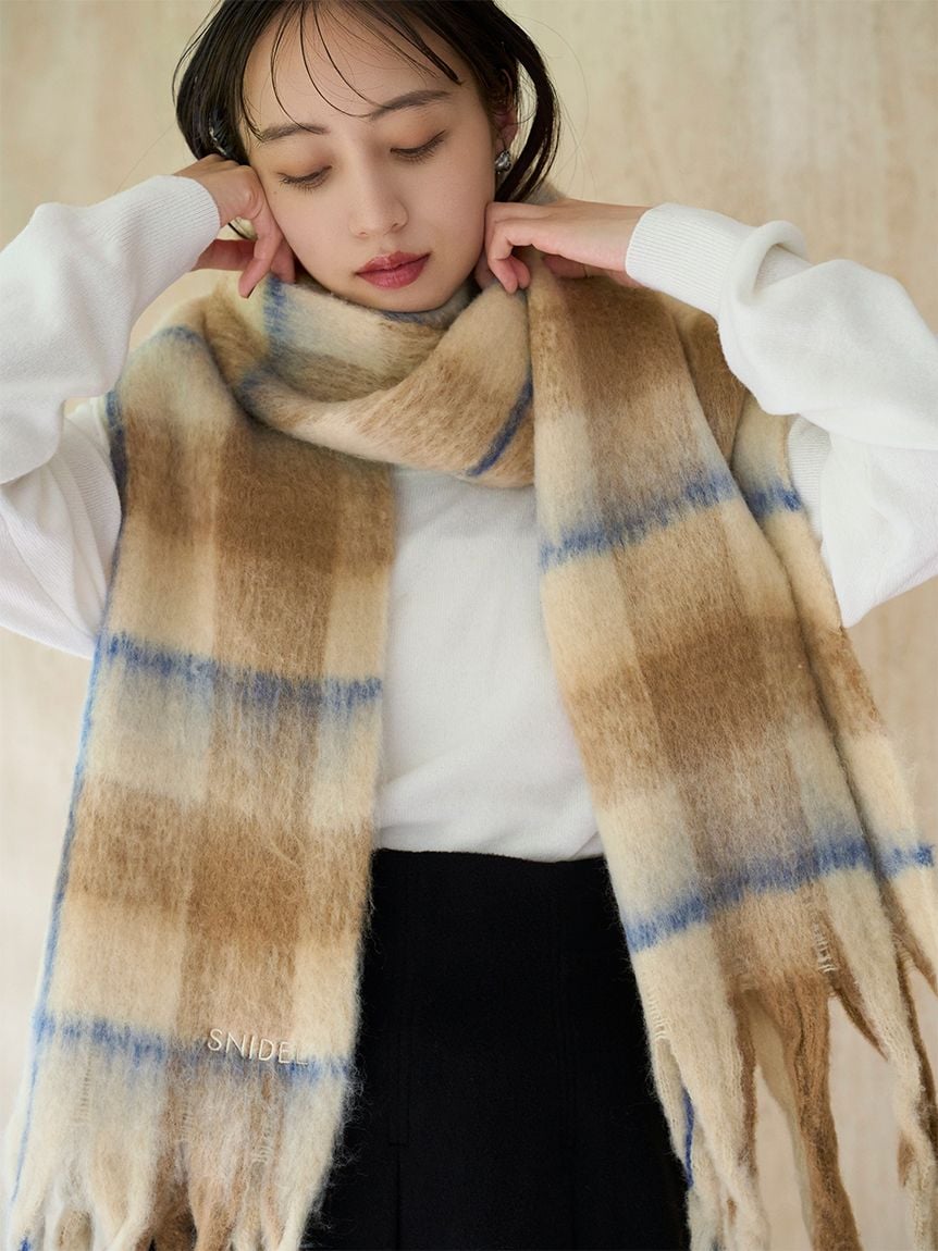 チェックマフラー(ストール・スカーフ)｜アクセサリー｜SNIDEL