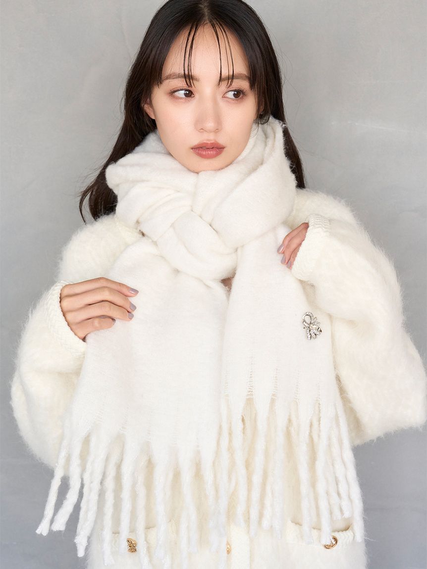 ブローチ付きマフラー(ストール・スカーフ)｜アクセサリー｜SNIDEL