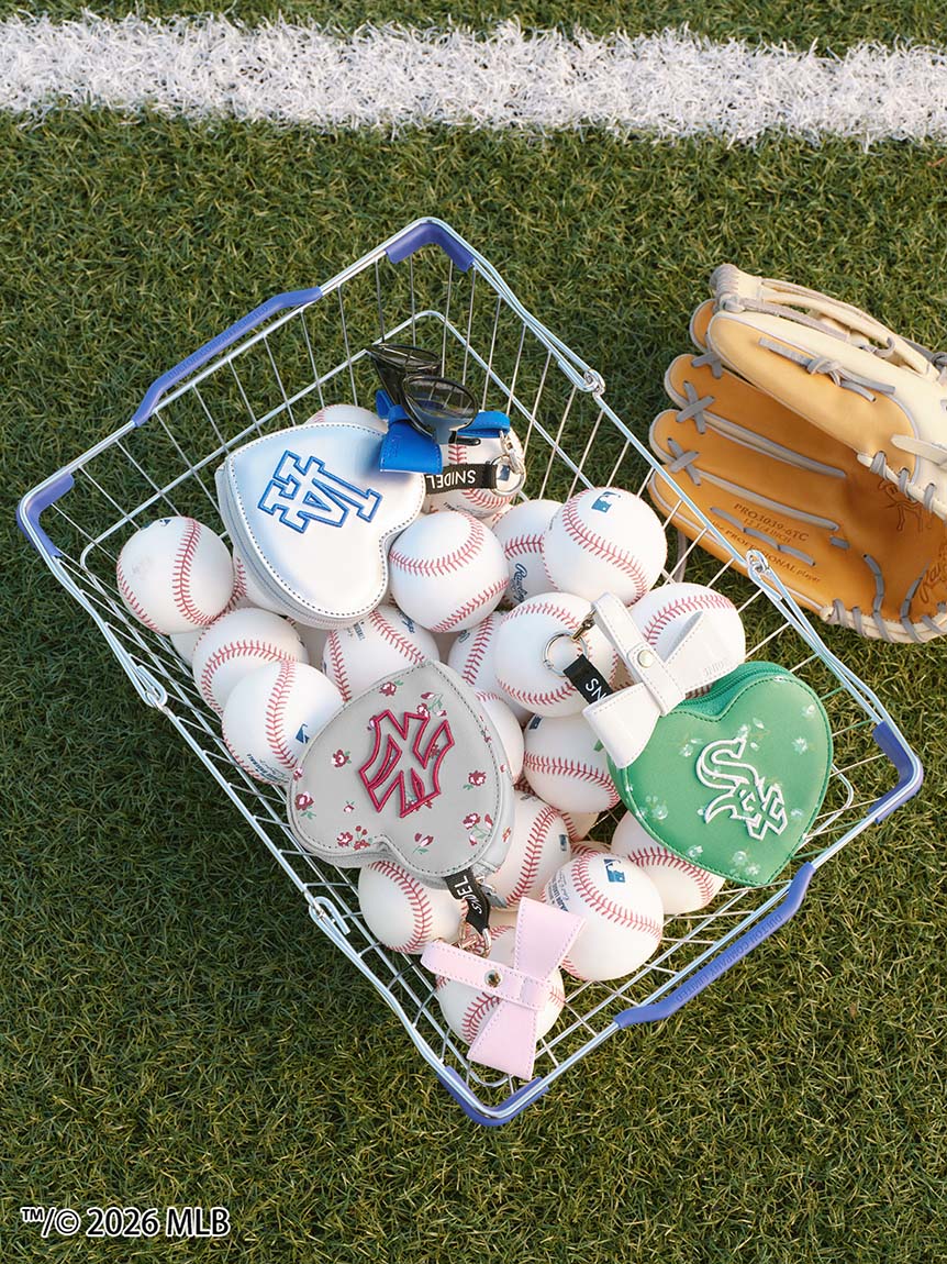 【MLB公式限定品】アメリカ限定チームロゴ キルトカバーセット MLB】チームロゴハートポーチチャーム(チャーム)｜グッズ｜SNIDEL