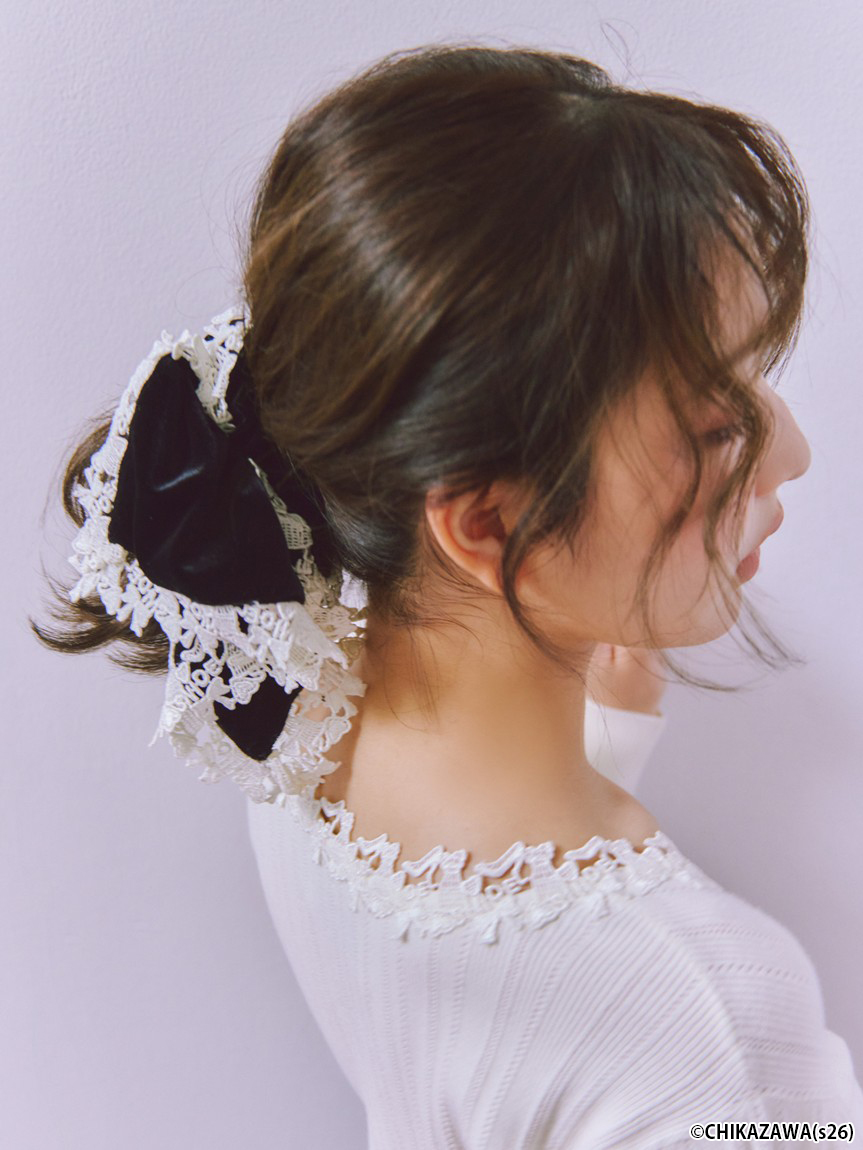 SNIDEL×近沢レース店】ベロアシュシュ(ヘアアクセサリー