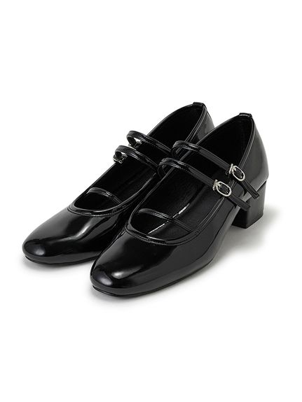 ストラップバレエシューズ(BLK-S)