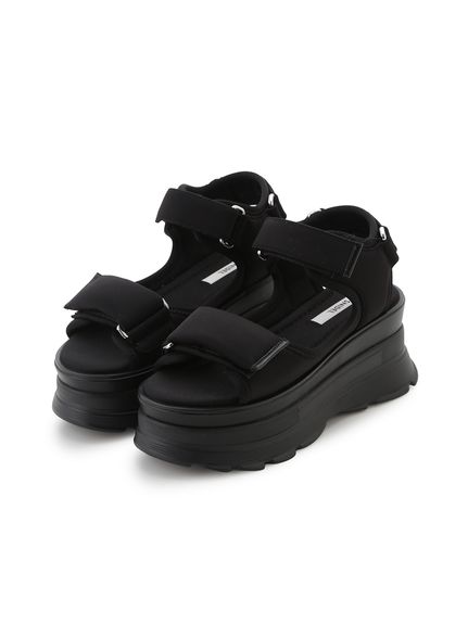 snidel ラインミュール 黒 SNIDEL SALE40%OFF スナイデル プラットフォームサンダル