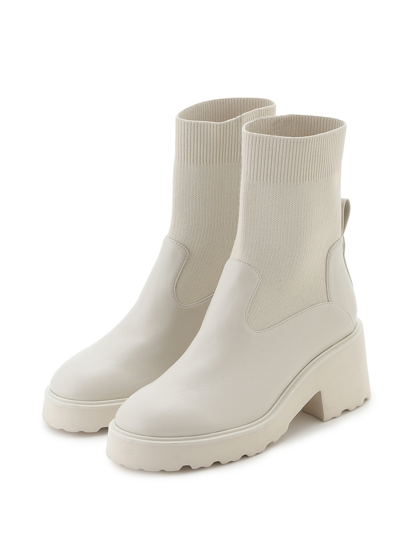 snidel ニットショートブーツ　ベージュ ショートニットブーツ(ショートブーツ)｜シューズ｜SNIDEL