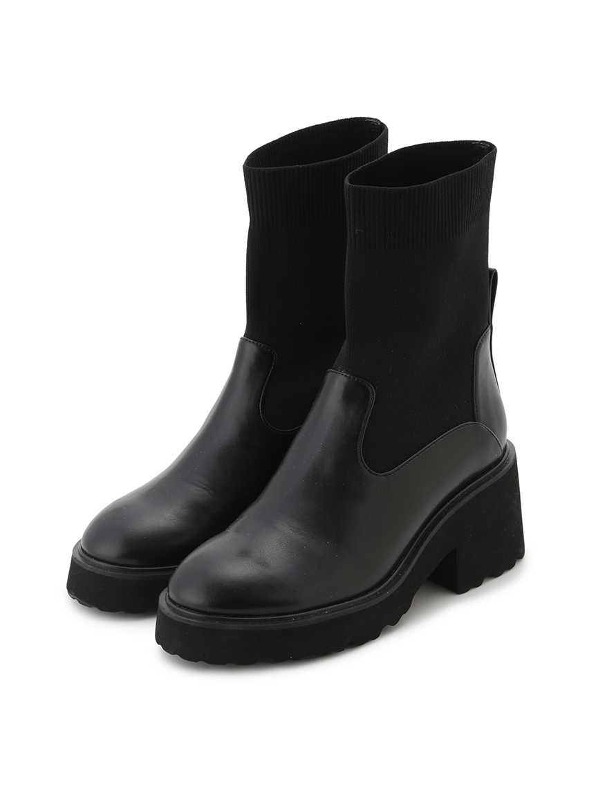 【新品・未使用】SNIDEL メッシュショートブーツ　ワイン　Lサイズ SNIDEL（スナイデル）の「バリエオープントゥメッシュブーツ