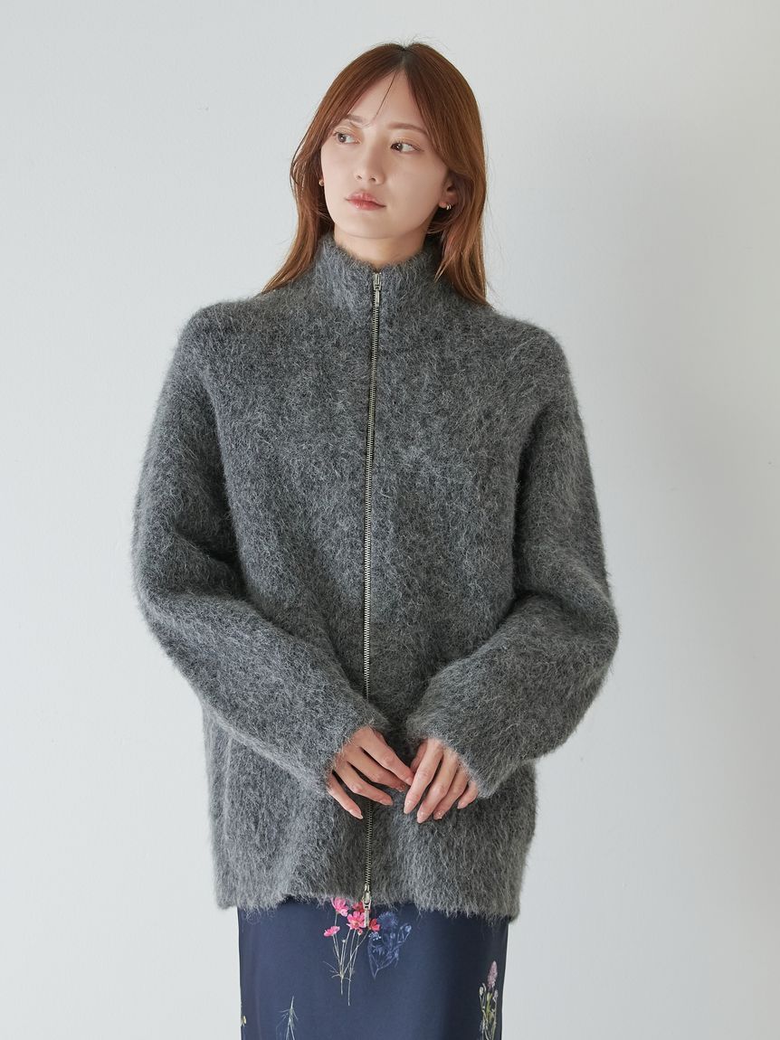 【本日のみ値下げ】【完売品】SNIDEL シャギーコート アイボリー　サイズ0 スナイデル SNIDEL シャギーロングコート 2024aw アイボリー 0