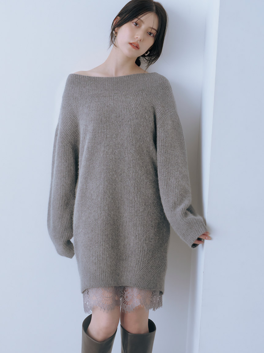 今期♡snidel♡ ニットセットキャミミニワンピース ニットセットキャミミニワンピース(ミニワンピース)｜ワンピース