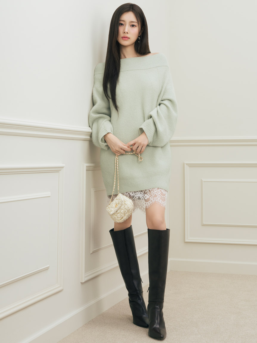 ❤️人気新作 新品 ♡ Sandro 黒ミニワンピース♡　574 ❤️人気新作 新品 ♡ Sandro 黒長袖ミニワンピース♡ 574