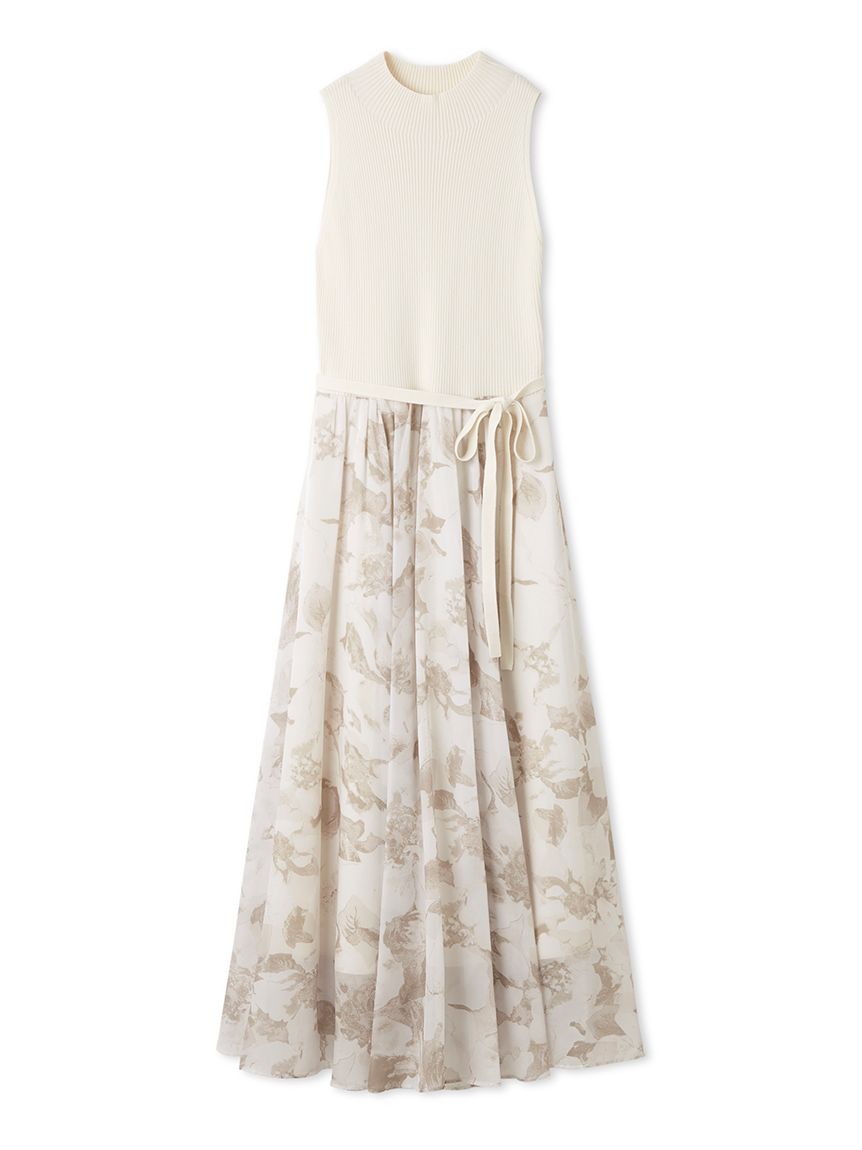 ノースリニットドッキングワンピース(マキシ・ロングワンピース