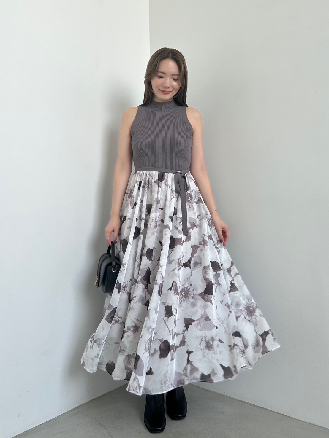 snidel ドッキングワンピース CGRY 0 楽天市場】スナイデル SNIDEL ドッキングワンピース swno252060