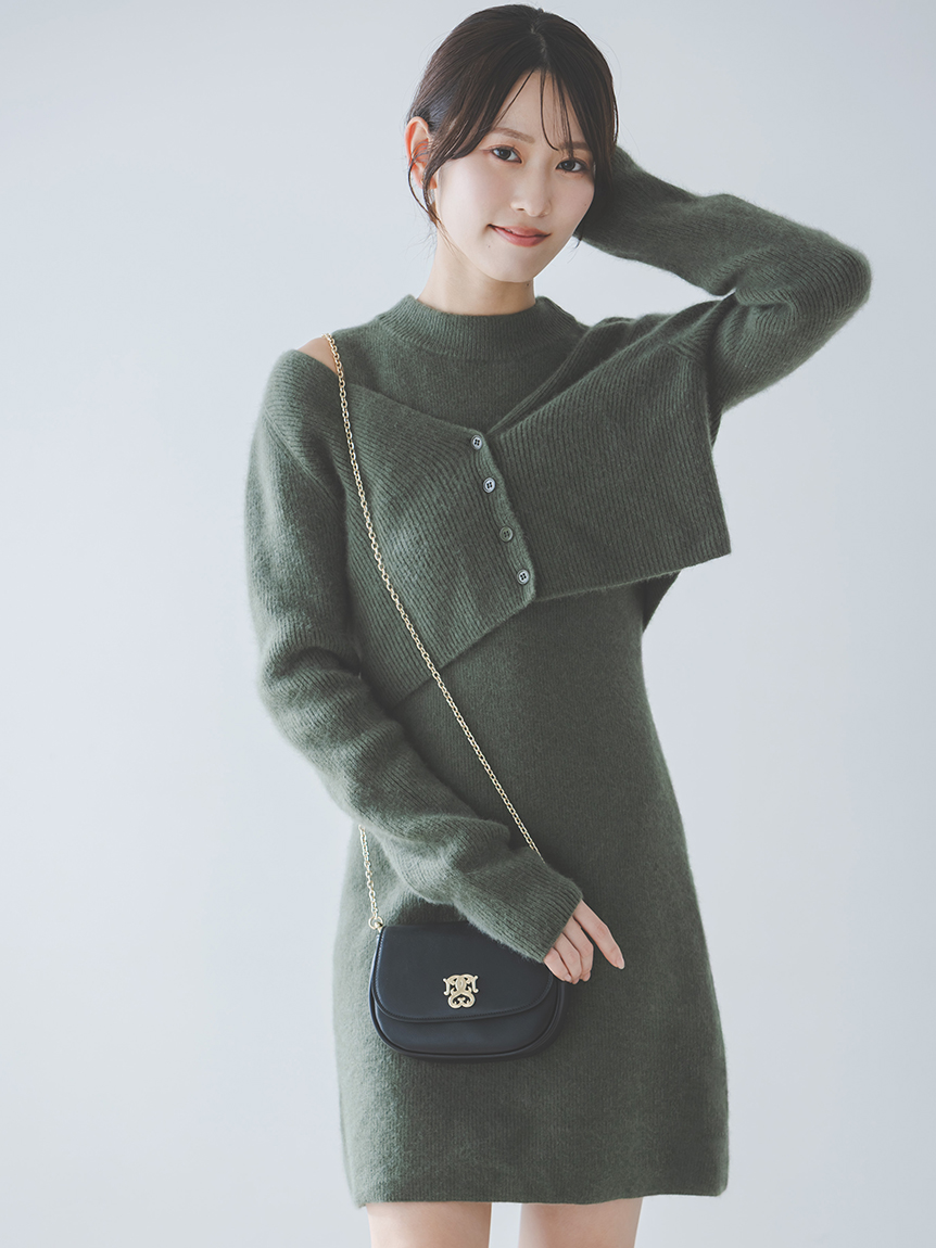 アナと雪の女王 ノースリーブミニワンピース ミニワンピース ノースリーブ ラッフル カシュクール 肩出し 着痩せ