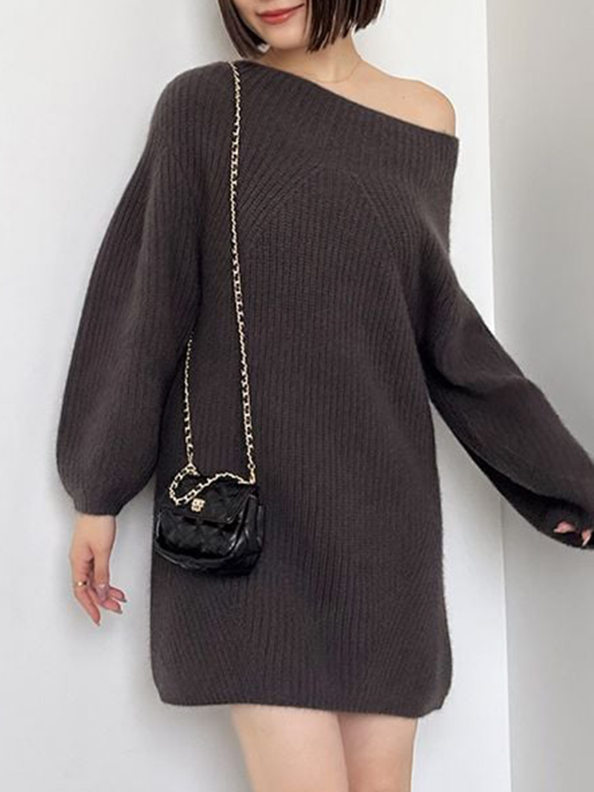 新品タグ付✨SNIDEL（スナイデル） ラクーンミニニットワンピース （PNK） ラクーンミニニットワンピース(ミニワンピース)｜ワンピース