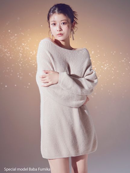 スナイデル♡スラブニットキャミワンピース新品未使用 セール】スラブニットセットシアーワンピース（ワンピース