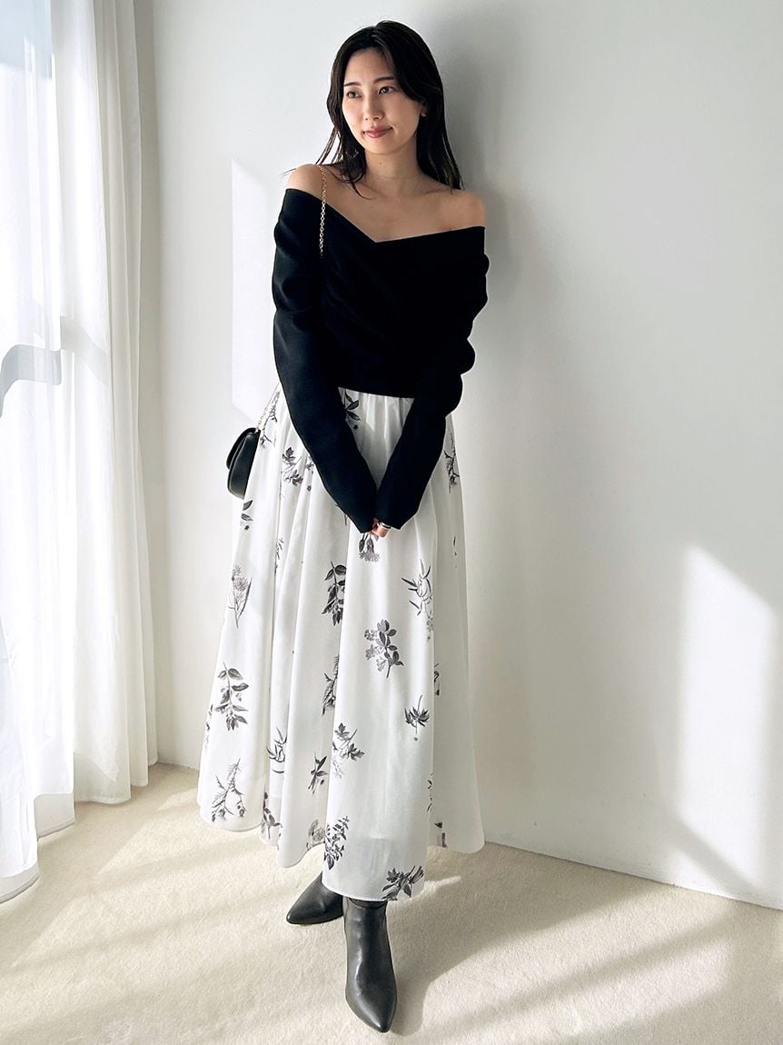 ニットドッキングワンピース(マキシ・ロングワンピース)｜ワンピース