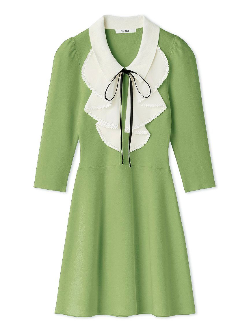 SNIDEL エンブロイダリーラッフルミニワンピース Amazon.co.jp: [スナイデル] エンブロイダリーラッフルミニワンピ