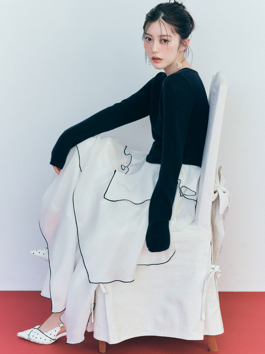 snidel ワンピース 詰め合わせ Sustainableコルセットディテールシャツワンピース(マキシ・ロング