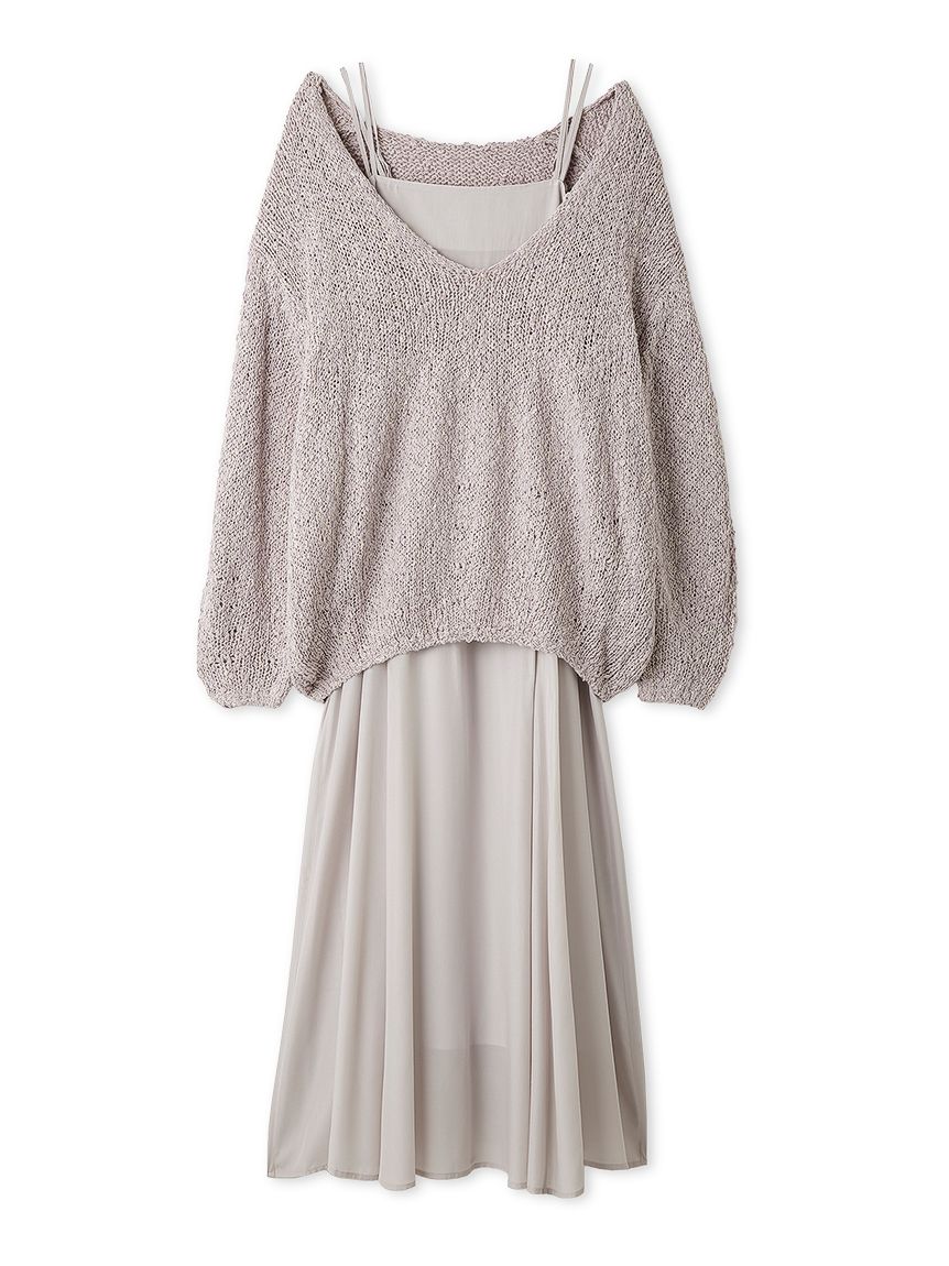 スラブニットセットワンピース(マキシ・ロングワンピース)｜ワンピース