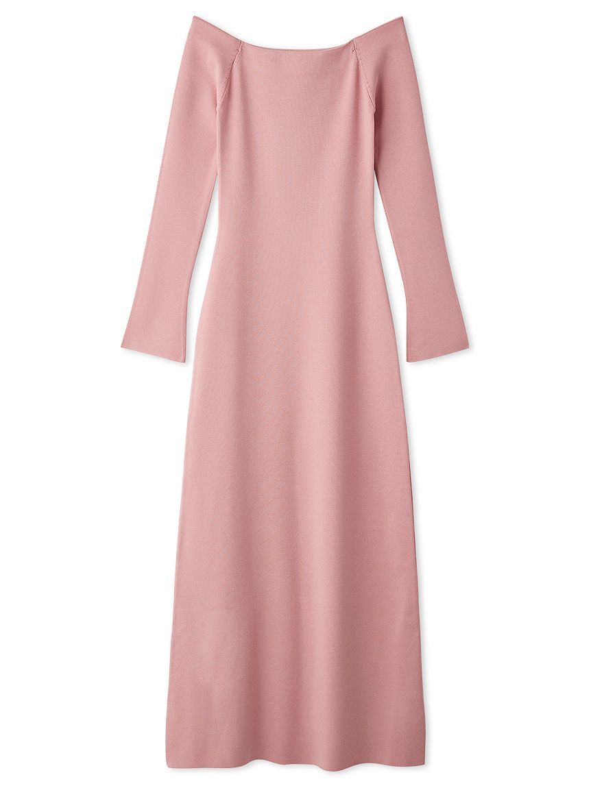 オフショルIラインニットワンピース(マキシ・ロングワンピース