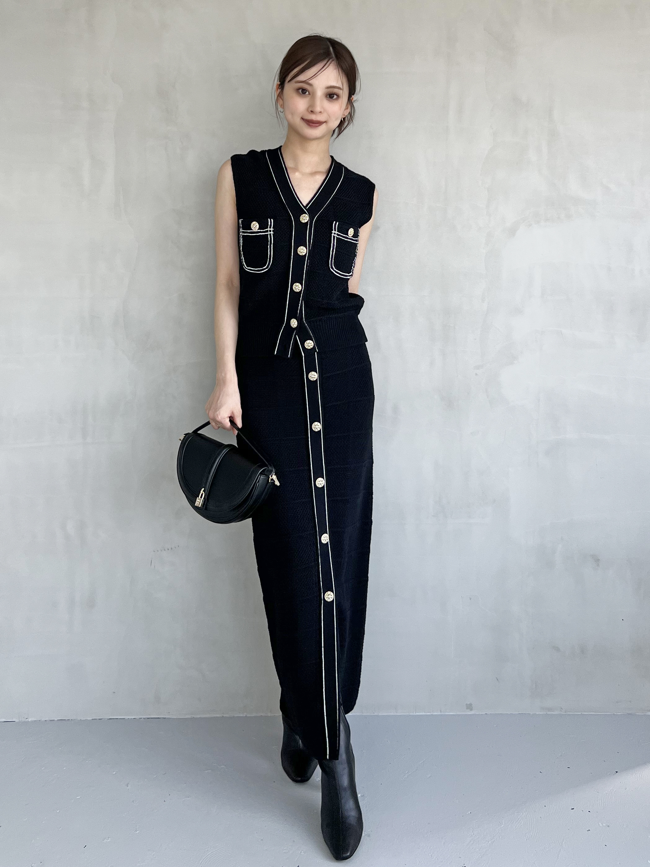 Sustainableストラクチャーニットスカート(ロングスカート)｜スカート