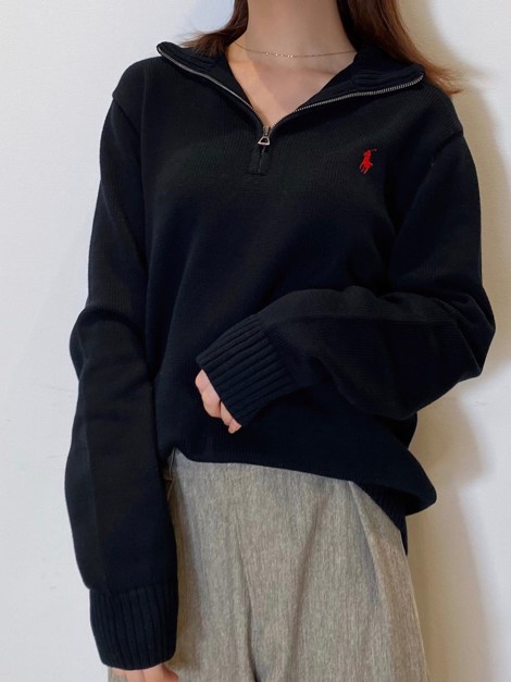 POLO RALPH LAUREN】ハーフジップニットプルオーバー(ニット