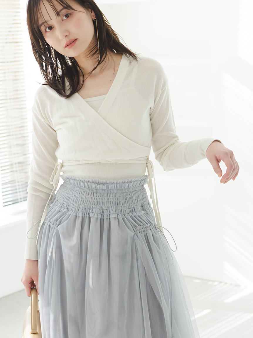 Chacott】Sustainableカシュクールプルオーバー(ニット)｜トップス