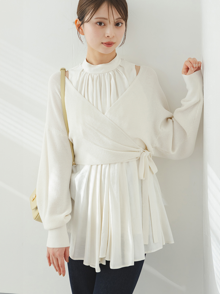 カシュクールカーデセットブラウス