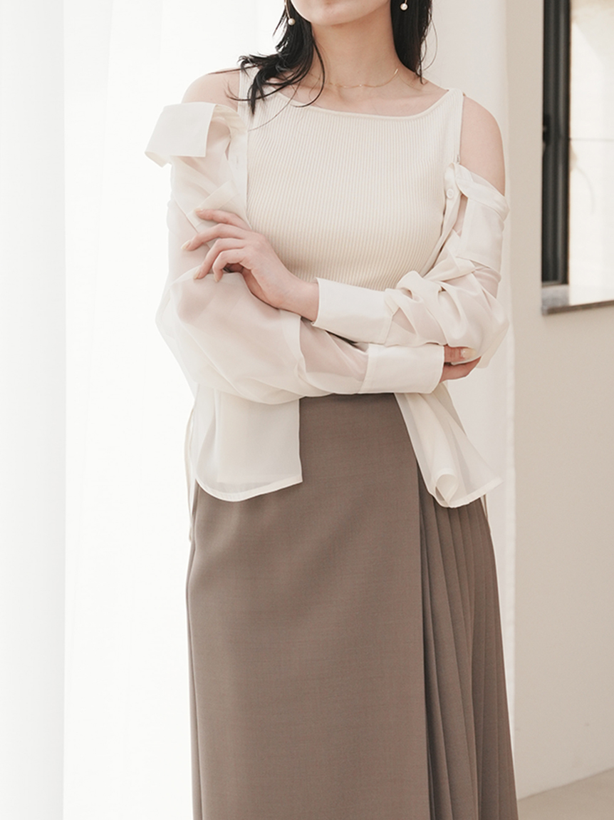 honokana♡2wayフリルドッキングニットトップス　スナイデル SALE／40%OFF】SNIDEL ドッキングニットトップス スナイデル