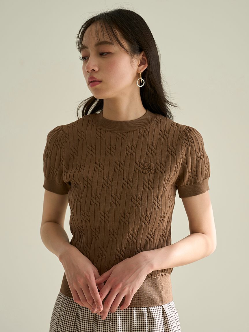 高評価！ Sustainableワンポイントニットプルオーバー(ニット)｜トップス ニット/セーター